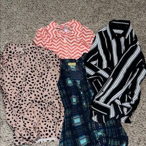 Long Sleeve Sheer Tops Bundle- Excellent Condition! Size Medium